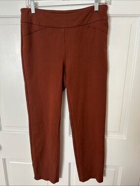Charter Club Cambridge Slim Cropped Ponte Knit Pants in Rust - 8P